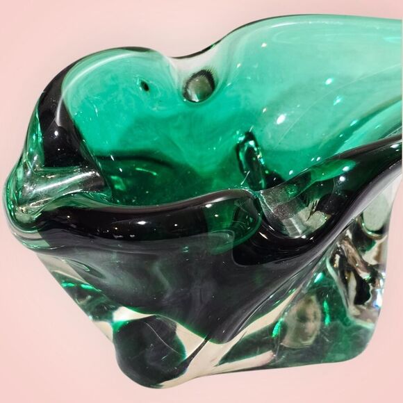 Vintage Czech Harrachov Glassworks Art Glass Bowl Circa 1958 Hand Made MCM - Picture 9 of 15